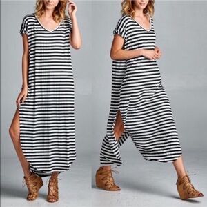 Posh Boutique || Oversized Striped Maxi